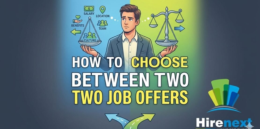 how to choose between two job offers