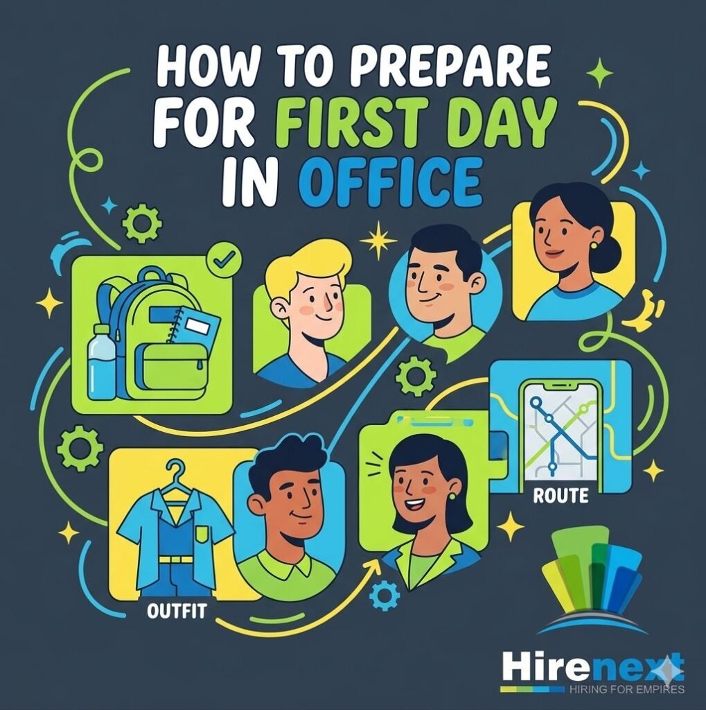 first day of job as a fresher